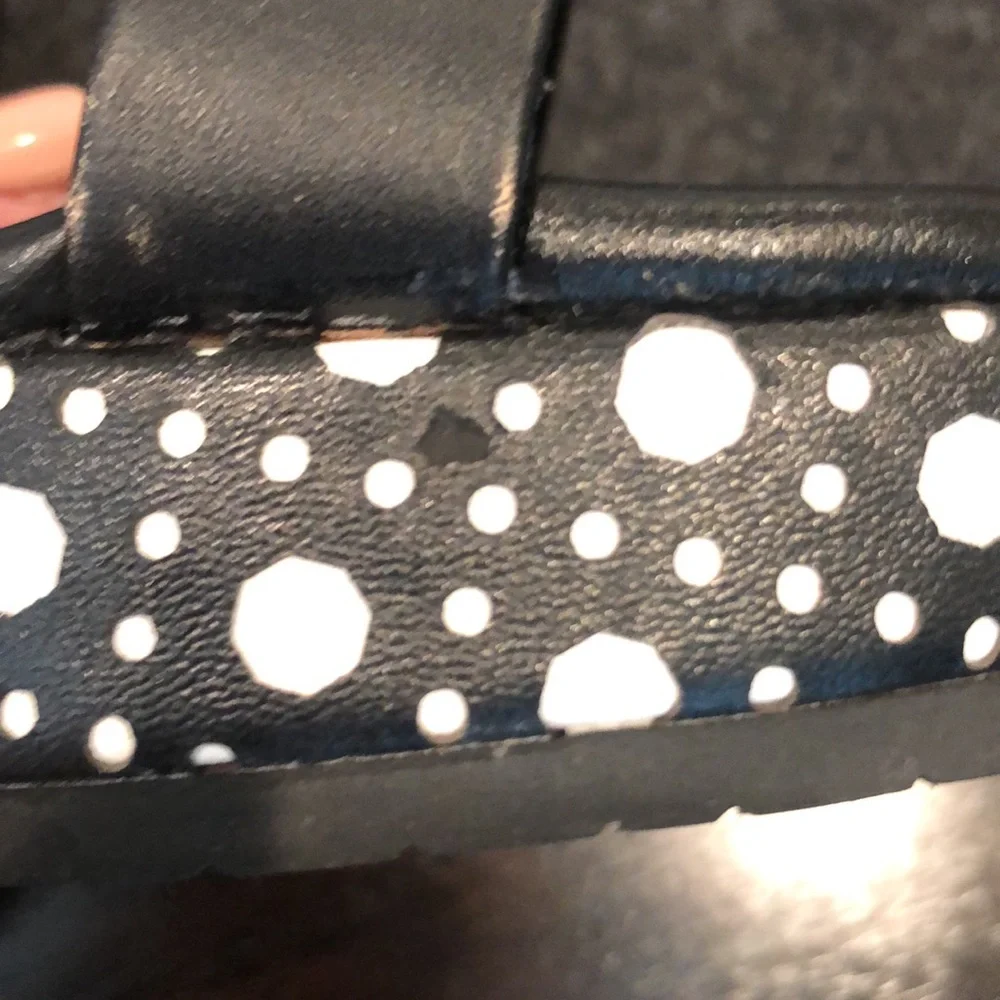 Kate Spade Black and White Sandals Size 7